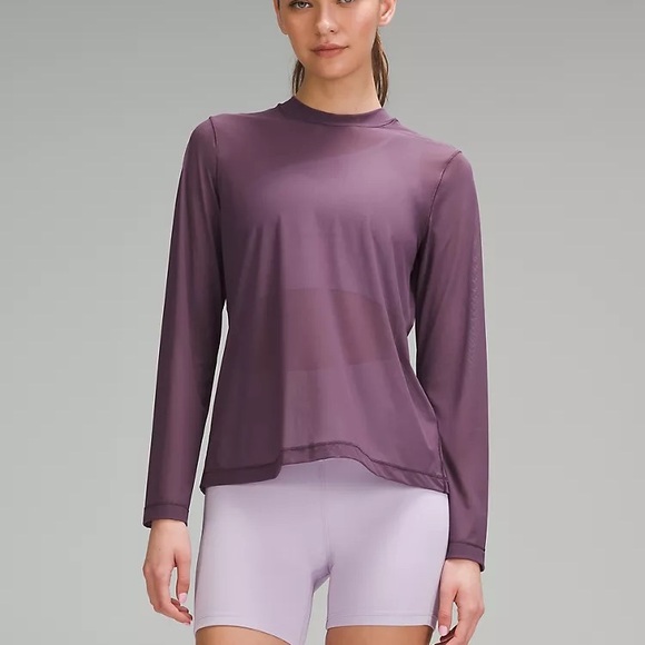(A11) Lululemon Keyhole Mesh Long-Sleeve Shirt, Size 2, NWT - Picture 3 of 7